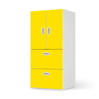 Möbelfolie Gelb Dark - IKEA Stuva / Fritids kombiniert - 2 Schubladen und 2 kleine Türen - weiss