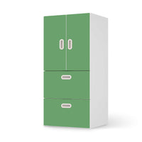 Möbelfolie Grün Light - IKEA Stuva / Fritids kombiniert - 2 Schubladen und 2 kleine Türen - weiss