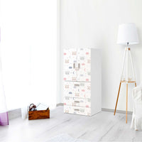 Möbelfolie Sweet Dreams - IKEA Stuva / Fritids kombiniert - 3 Schubladen und 2 kleine Türen - Kinderzimmer