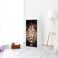 Möbelfolie Wild Eyes - IKEA Stuva / Fritids kombiniert - 3 Schubladen und 2 kleine Türen - Kinderzimmer