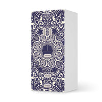 Möbelfolie Blue Mandala - IKEA Stuva / Fritids kombiniert - 3 Schubladen und 2 kleine Türen - weiss