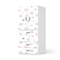 Möbelfolie Sweet Dreams - IKEA Stuva / Fritids kombiniert - 3 Schubladen und 2 kleine Türen - weiss