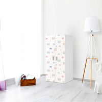 Möbelfolie Sweet Dreams - IKEA Stuva / Fritids Schrank - 2 große Türen - Kinderzimmer