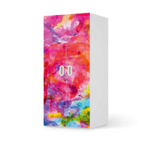 Möbelfolie Abstract Watercolor - IKEA Stuva / Fritids Schrank - 2 große Türen - weiss