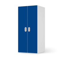 Möbelfolie Blau Dark - IKEA Stuva / Fritids Schrank - 2 große Türen - weiss