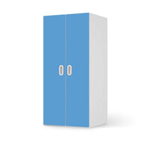 Möbelfolie Blau Light - IKEA Stuva / Fritids Schrank - 2 große Türen - weiss