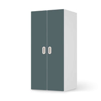 Möbelfolie Blaugrau Light - IKEA Stuva / Fritids Schrank - 2 große Türen - weiss
