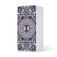 Möbelfolie Blue Mandala - IKEA Stuva / Fritids Schrank - 2 große Türen - weiss
