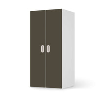 Möbelfolie Braungrau Dark - IKEA Stuva / Fritids Schrank - 2 große Türen - weiss