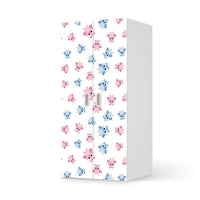 Möbelfolie Eulenparty - IKEA Stuva / Fritids Schrank - 2 große Türen - weiss