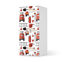 Möbelfolie Firefighter - IKEA Stuva / Fritids Schrank - 2 große Türen - weiss