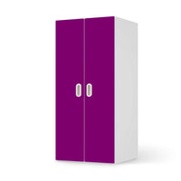 Möbelfolie Flieder Dark - IKEA Stuva / Fritids Schrank - 2 große Türen - weiss