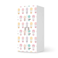 Möbelfolie Flying Animals - IKEA Stuva / Fritids Schrank - 2 große Türen - weiss
