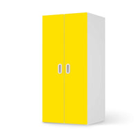 Möbelfolie Gelb Dark - IKEA Stuva / Fritids Schrank - 2 große Türen - weiss