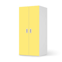 Möbelfolie Gelb Light - IKEA Stuva / Fritids Schrank - 2 große Türen - weiss