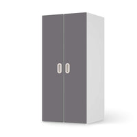 Möbelfolie Grau Light - IKEA Stuva / Fritids Schrank - 2 große Türen - weiss