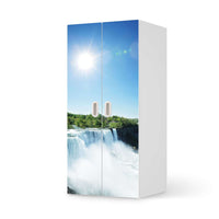 Möbelfolie Niagara Falls - IKEA Stuva / Fritids Schrank - 2 große Türen - weiss