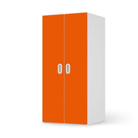 Möbelfolie Orange Dark - IKEA Stuva / Fritids Schrank - 2 große Türen - weiss