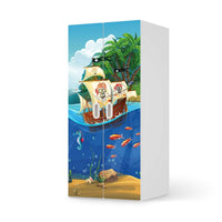 Möbelfolie Pirates - IKEA Stuva / Fritids Schrank - 2 große Türen - weiss