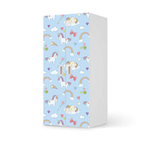 Möbelfolie Rainbow Unicorn - IKEA Stuva / Fritids Schrank - 2 große Türen - weiss