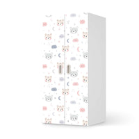 Möbelfolie Sweet Dreams - IKEA Stuva / Fritids Schrank - 2 große Türen - weiss