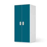 Möbelfolie Türkisgrün Dark - IKEA Stuva / Fritids Schrank - 2 große Türen - weiss