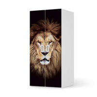 Möbelfolie Wild Eyes - IKEA Stuva / Fritids Schrank - 2 große Türen - weiss