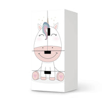 Möbelfolie Baby Unicorn - IKEA Stuva kombiniert - 2 Schubladen und 2 kleine Türen - weiss