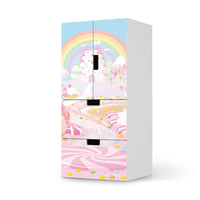 Möbelfolie Candyland - IKEA Stuva kombiniert - 2 Schubladen und 2 kleine Türen - weiss