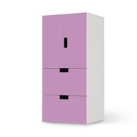 Möbelfolie Flieder Light - IKEA Stuva kombiniert - 2 Schubladen und 2 kleine Türen - weiss
