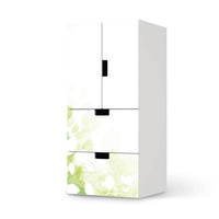 Möbelfolie Flower Light - IKEA Stuva kombiniert - 2 Schubladen und 2 kleine Türen - weiss