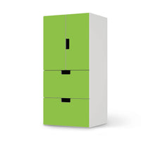 Möbelfolie Hellgrün Dark - IKEA Stuva kombiniert - 2 Schubladen und 2 kleine Türen - weiss