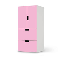 Möbelfolie Pink Light - IKEA Stuva kombiniert - 2 Schubladen und 2 kleine Türen - weiss