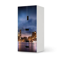 Möbelfolie Brooklyn Bridge - IKEA Stuva kombiniert - 3 Schubladen und 2 kleine Türen - weiss