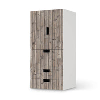 Möbelfolie Dark washed - IKEA Stuva kombiniert - 3 Schubladen und 2 kleine Türen - weiss