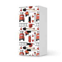 Möbelfolie Firefighter - IKEA Stuva kombiniert - 3 Schubladen und 2 kleine Türen - weiss
