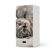 Möbelfolie Kitty the Cat - IKEA Stuva kombiniert - 3 Schubladen und 2 kleine Türen - weiss