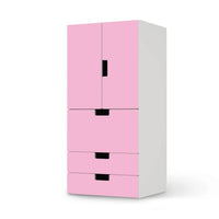 Möbelfolie Pink Light - IKEA Stuva kombiniert - 3 Schubladen und 2 kleine Türen - weiss