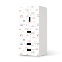 Möbelfolie Sweet Dreams - IKEA Stuva kombiniert - 3 Schubladen und 2 kleine Türen - weiss