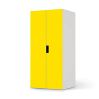 Möbelfolie Gelb Dark - IKEA Stuva Schrank - 2 große Türen - weiss