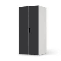 Möbelfolie Grau Dark - IKEA Stuva Schrank - 2 große Türen - weiss