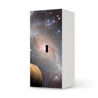 Möbelfolie Milky Way - IKEA Stuva Schrank - 2 große Türen - weiss