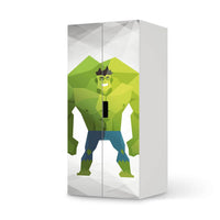 Möbelfolie Mr. Green - IKEA Stuva Schrank - 2 große Türen - weiss