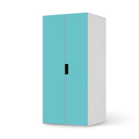 Möbelfolie Türkisgrün Light - IKEA Stuva Schrank - 2 große Türen - weiss