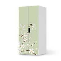 Möbelfolie White Blossoms - IKEA Stuva Schrank - 2 große Türen - weiss