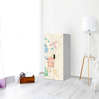 Möbelfolie Birdcage - IKEA Stuva Schrank - 2 große Türen - Wohnzimmer