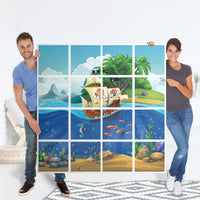 Selbstklebende Folie Pirates - IKEA Expedit Regal 16 Türen - Folie