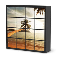 Selbstklebende Folie Paradise - IKEA Expedit Regal 16 Türen - schwarz
