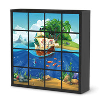 Selbstklebende Folie Pirates - IKEA Expedit Regal 16 Türen - schwarz
