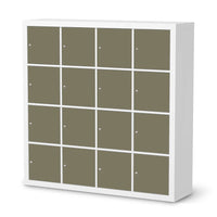 Selbstklebende Folie Braungrau Light - IKEA Expedit Regal 16 Türen - weiss
